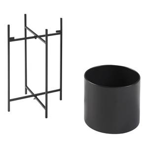 Set de 3 porte-plantes Orsa Noir - Métal - 23 x 54 x 23 cm