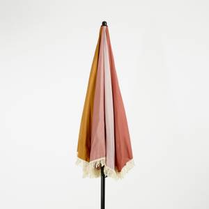 Sonnenschirm Gestreift Orange - Textil - 220 x 238 x 220 cm