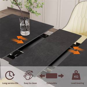 Table à Manger Pax Noir - Céramique - 80 x 79 x 130 cm