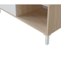 Table basse Brooklyn Blanc - Bois manufacturé - Matière plastique - 50 x 40 x 100 cm