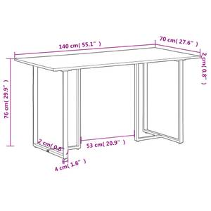 Esstisch 3004932 Braun - 70 x 140 cm