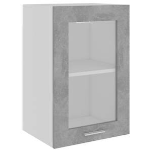 Armoire en verre suspendue 3016496-12 Gris - Imitation chêne fumé - Gris minéral - Largeur : 40 cm