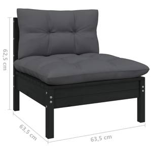 Garten-Lounge-Set (3-teilig) 3012138-16 Schwarz