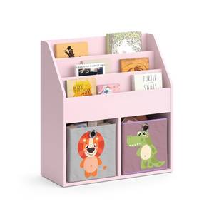 Bücherregalset Luigi Löwe/Krokodil Pink - Holzwerkstoff - 72 x 79 x 31 cm