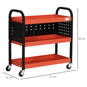 Werkzeugwagen B20-095V00RD Rot - Metall - 35 x 80 x 75 cm