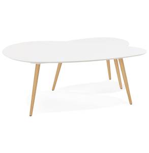 Table Basse TETRYS Blanc - Bois massif - 66 x 45 x 116 cm