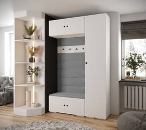 Garderobe Inova 2 Z19 Schwarz - Grau - Weiß - Schwarz