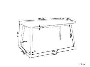 Esszimmertisch EPHRATA Braun - Holzwerkstoff - 90 x 81 x 150 cm