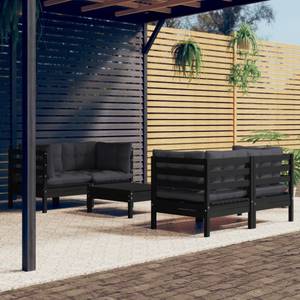 Garten-Lounge-Set (5-teilig) 3012381 Anthrazit - Schwarz