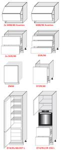 Küchenzeile TREVISO R3 Braun - Weiß - Holzwerkstoff - 490 x 207 x 60 cm