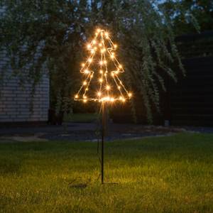 LED Gartenstecker Tannenbaum Weihnachtsb Schwarz - Metall - 25 x 80 x 25 cm
