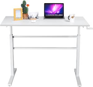 höhenverstellbar Schreibtisch Weiß - Holzwerkstoff - 60 x 113 x 120 cm