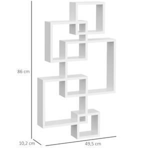 Wandregal 830-610V00WT Weiß - Massivholz - 11 x 86 x 50 cm