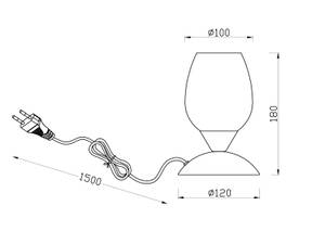 Tischlampe Silberfuß Weiß Touch dimmbar Grau - Silber - Weiß