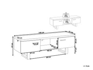 Meuble TV TIMBER Gris - Chêne clair