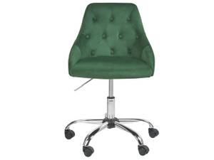 Chaise de bureau PARRISH Noir - Vert émeraude - Vert - Argenté