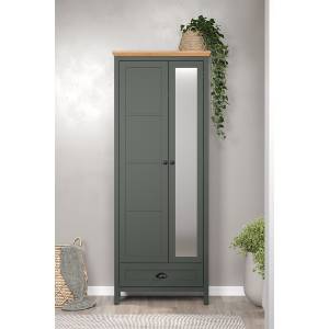 Armoire Stanton Vert - Bois manufacturé - 39 x 198 x 77 cm