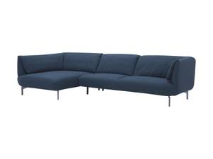 Sofa ANGELINA Blau - Textil - 153 x 76 x 255 cm