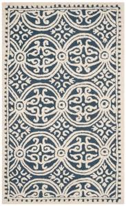 Teppich Marina Beige - Nachtblau - 90 x 150 cm