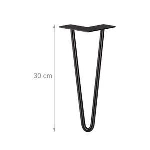 4er Set Hairpin Legs mit 2 Streben Höhe: 30 cm