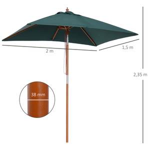 Sonnenschirm 84D-017GN Massivholz