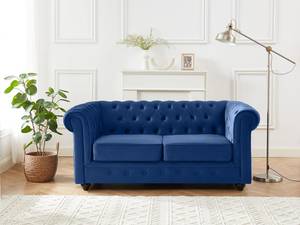 Sofa CHESTERFIELD Blau - Tiefe: 168 cm