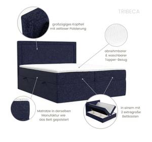 Boxspringbett Tribeca Blau - Breite: 200 cm