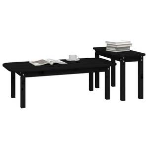 Couchtische 2er Set D953 Schwarz - Massivholz - 50 x 35 x 110 cm