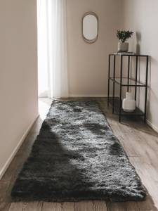 Tapis à poils longs Whisper Gris - Textile - 80 x 4 x 300 cm