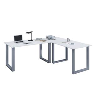 Schreibtisch Lona Weiß - Holzwerkstoff - 190 x 76 x 50 cm