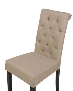 Chaise de salle à manger VELVA Beige - Noir - Taupe