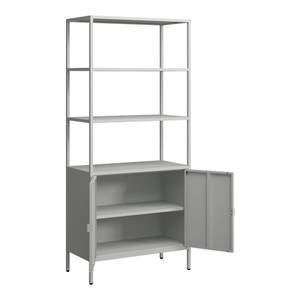 Aktenschrank Hailuoto Grau - Metall - 80 x 180 x 40 cm