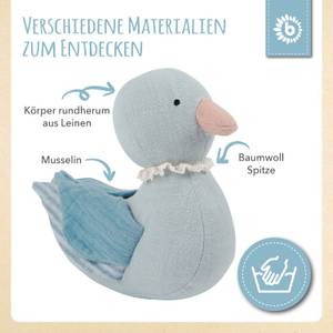 Kuscheltier Ente Blau - Textil - 8 x 17 x 20 cm