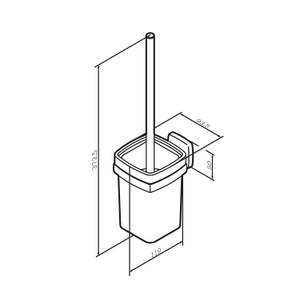 AM.PM WC Klobürste WC-Bürstenhalter Silber