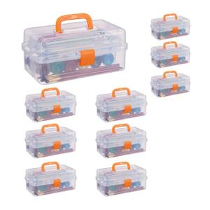 10 x Transparente Plastikbox orange Orange - Durchscheinend