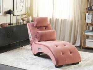 Chaiselongue SIMORRE Schwarz - Pink - Silber