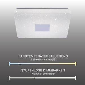 LED Deckenlampe LAVINIA Silber - Metall - Kunststoff - 60 x 10 x 60 cm