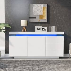 Sideboard GLOWDiana Ⅲ Weiß - Holzwerkstoff - 35 x 73 x 140 cm