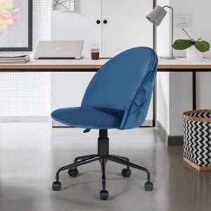 Bürostuhl Romba Blue Blau - Textil - 63 x 95 x 56 cm