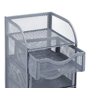 Schreibtischorganizer Mesh 3 Schubladen Silber