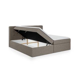 Boxspringbett Doppelbett Merano Steingrau - Breite: 140 cm