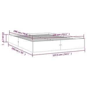 Bettrahmen 3014058-3 Braun - Breite: 138 cm