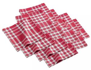 Stoffserviette Scott 12er Set Rot - Weiß - Textil - 45 x 1 x 45 cm