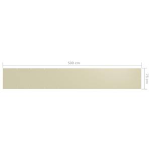 Écran de balcon 3016497-5 Blanc crème - Largeur : 75 cm