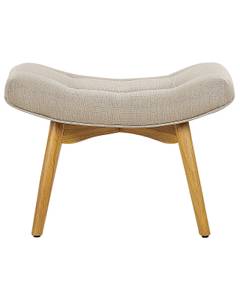 Fauteuil VEJLE Beige - Chêne clair - Textile