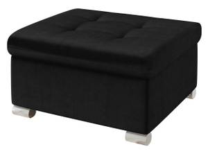 Polsterhocker Niko Klein Velvet Marmor Schwarz Dekor