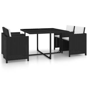 Gartenmöbel-Set Schwarz - Polyrattan - 109 x 74 x 109 cm