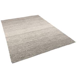 Baumwolle Kelim Teppich Sandy Meliert Schwarz - Weiß - 70 x 140 cm