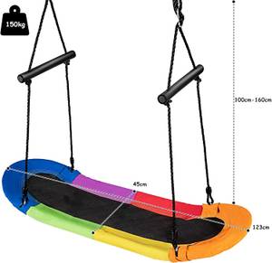 Nestschaukel Baumschaukel 100-160cm Seil Kunststoff - 45 x 160 x 123 cm
