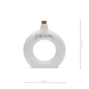 Ölflasche OLIO D‘OLIVA Ölflasche Weiß - Porzellan - Stein - 5 x 19 x 18 cm
